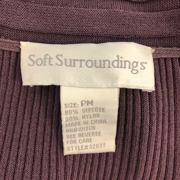 Soft Surroundings Purple Open Drape Cardigan - Picture 7 of 7